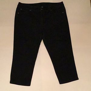 Dark Navy Capri Jean Shorts